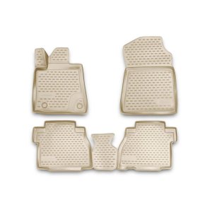 Toyota Tundra Floor Mats - Omac - Rubber TPE 4 Pcs - Beige - '07-'13